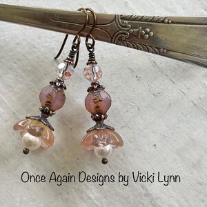 ARTISAN Earrings “Dusty Rose” - Dangles